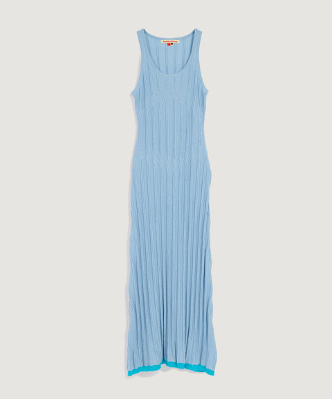 Robe en tricot contrasté