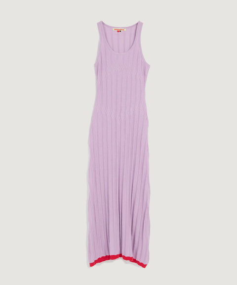 Robe en tricot contrasté