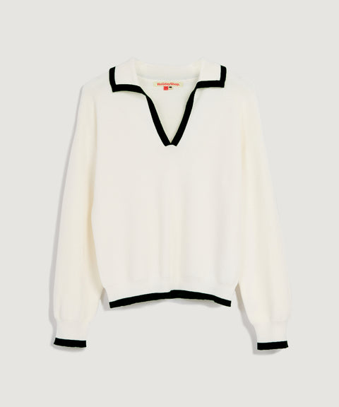 Contrast Polo Knit