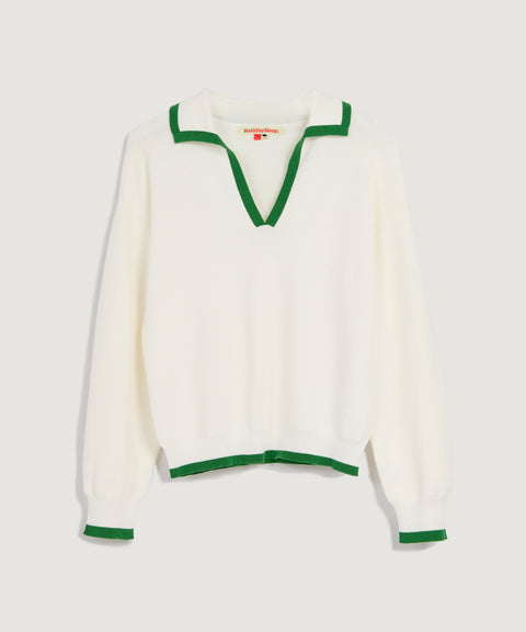 Contrast Polo Knit