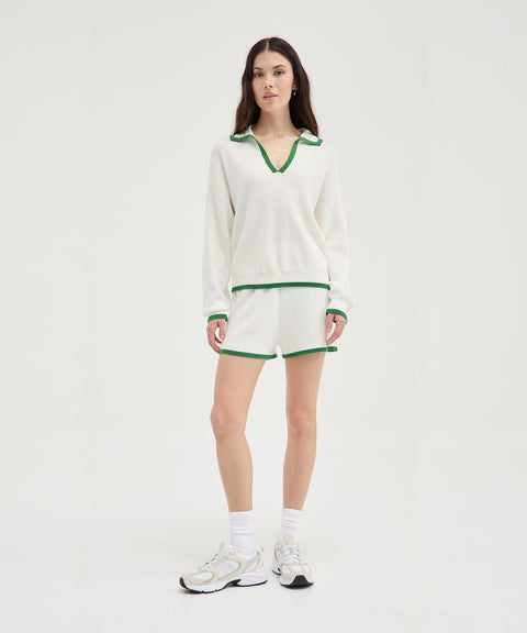 Contrast Polo Knit