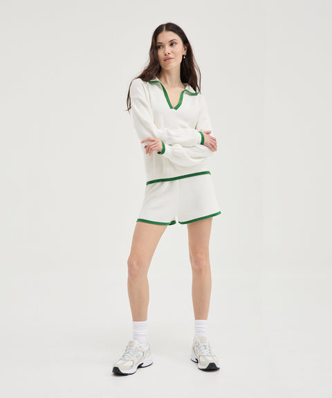 Contrast Polo Knit