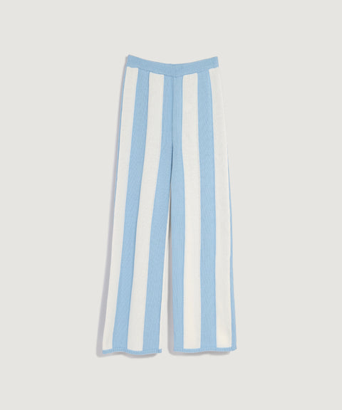 Pantalon en tricot rayé