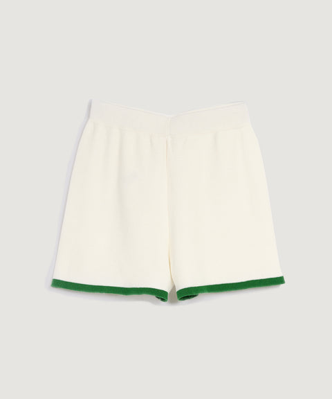 Short en tricot contrasté