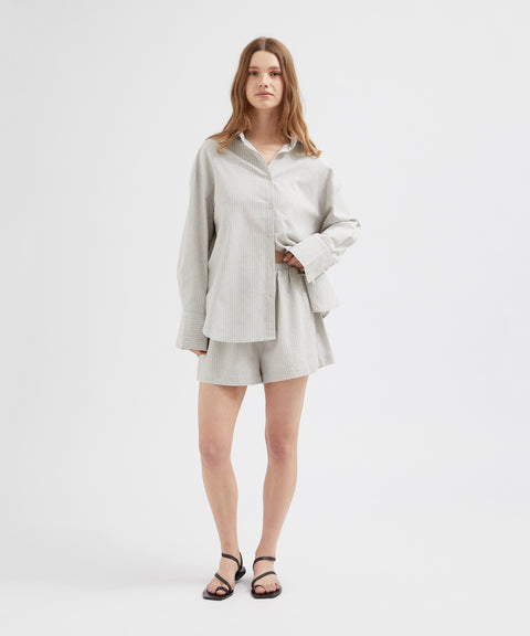 Striped Linen Shorts