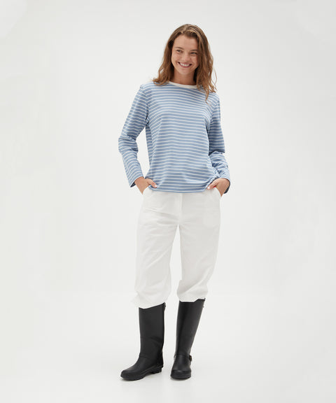 Cotton Striped Long Sleeve Top