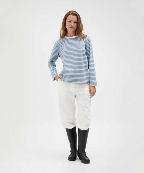 Cotton Striped Long Sleeve Top