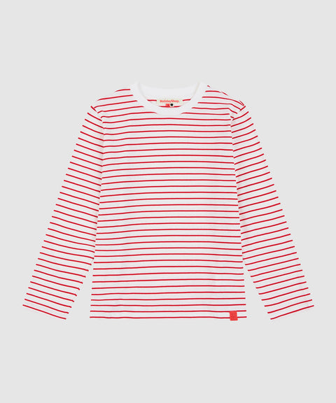 Cotton Striped Long Sleeve Top