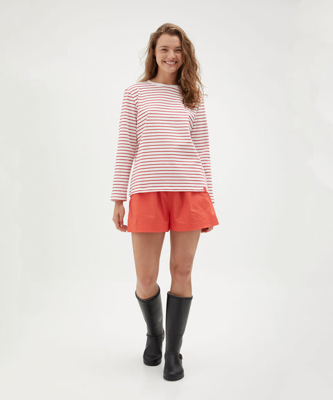 Cotton Striped Long Sleeve Top