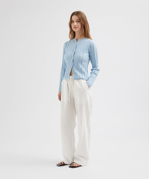 Buttoned Knit Cardigan
