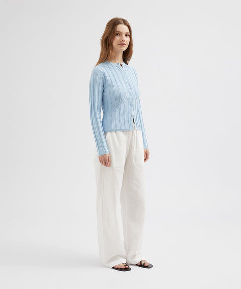 Buttoned Knit Cardigan