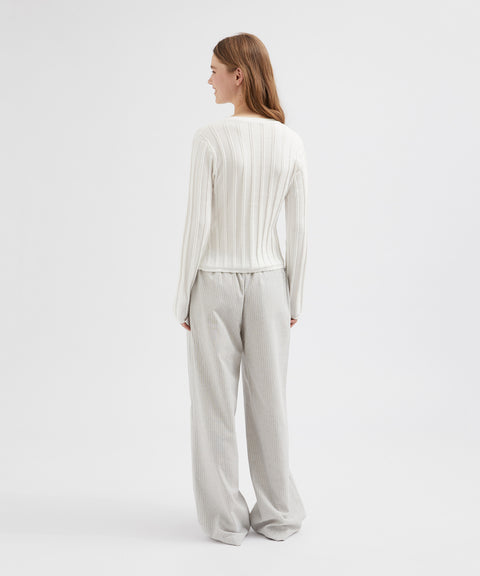 Buttoned Knit Cardigan