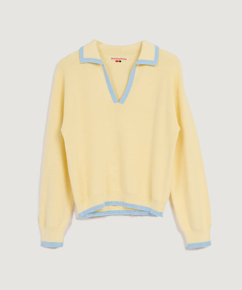 Contrast Polo Knit