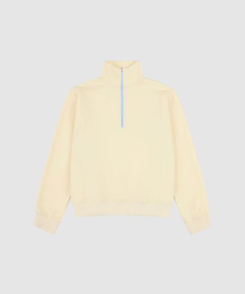 Contrast Half Zip Sweat