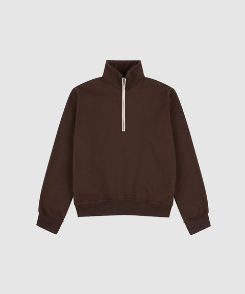 Contrast Half Zip Sweat