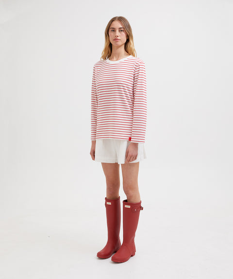 Cotton Striped Long Sleeve Top