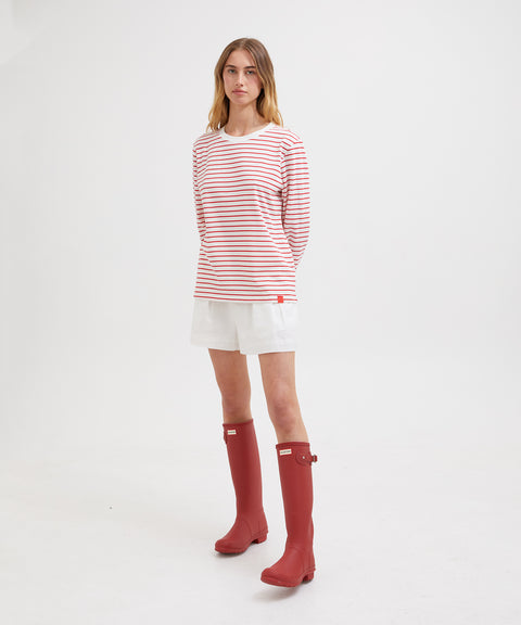 Cotton Striped Long Sleeve Top