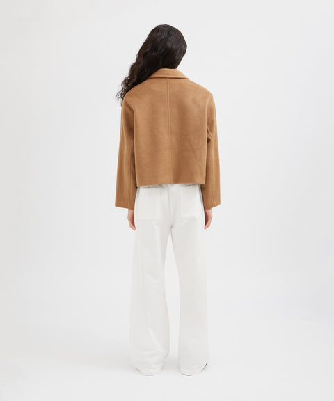 Wool Blend Crop Coat