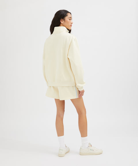 Contrast Half Zip Sweat