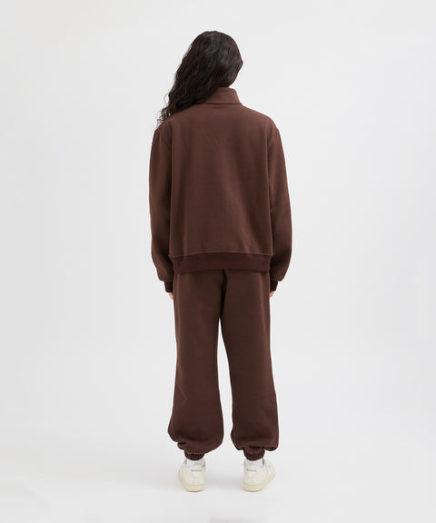 Contrast Half Zip Sweat