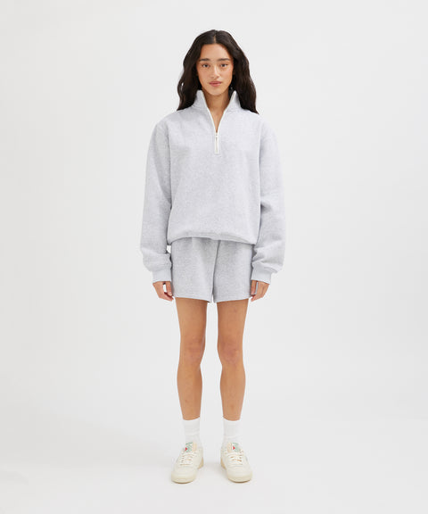 Contrast Half Zip Sweat